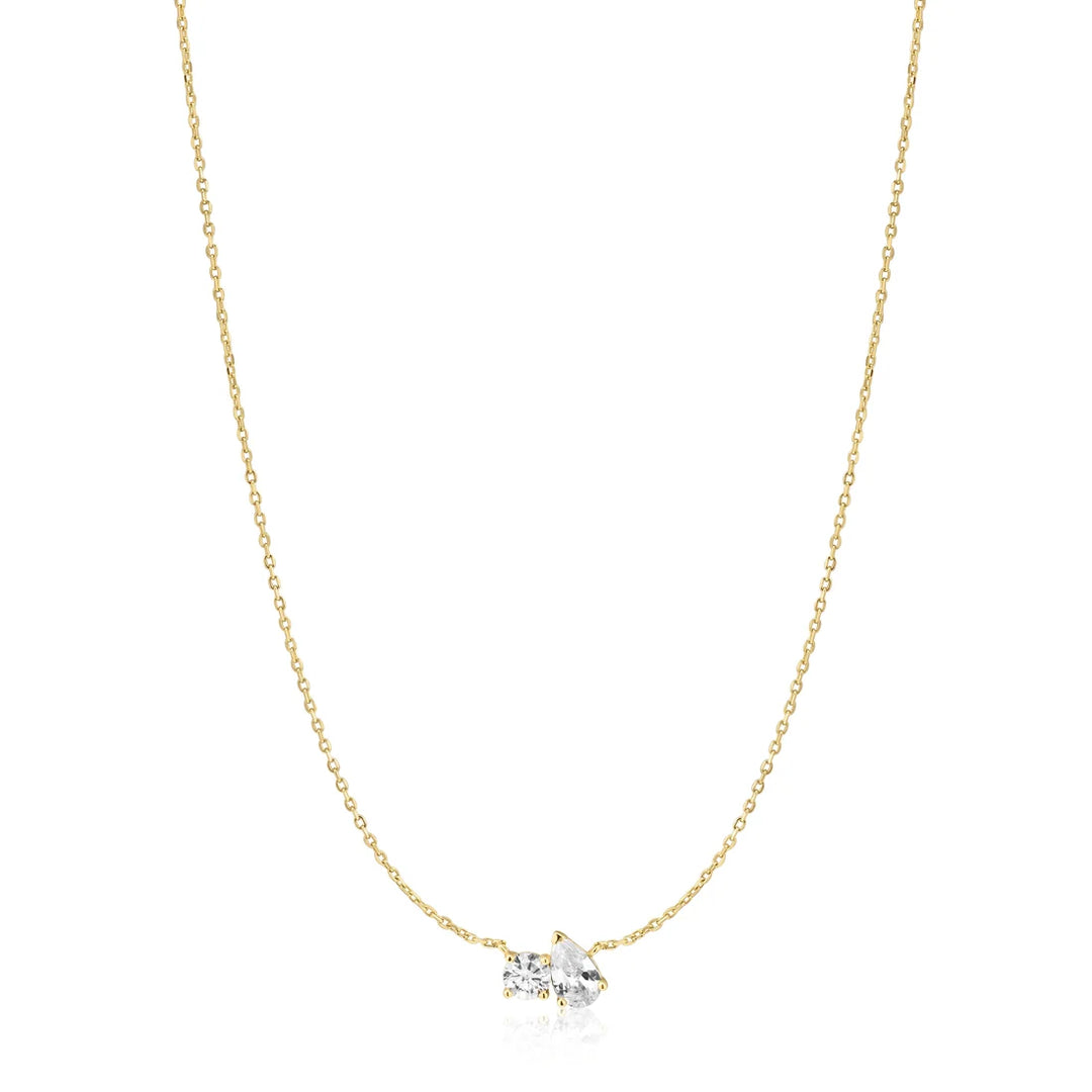 Ania Haie - Glimmer Glow Toi & Moi Necklace - Gold