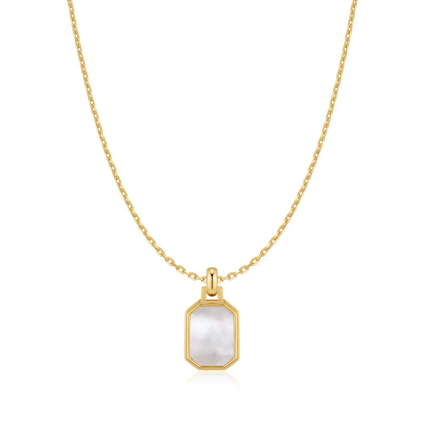 Ania Haie - Square Mother-of-Pearl Necklace - Gold