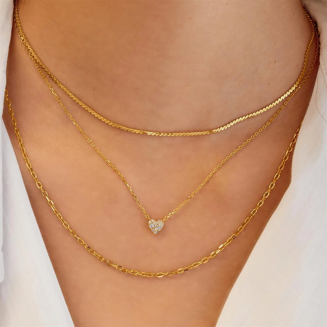 Ania Haie - Pave Heart Necklace - Gold