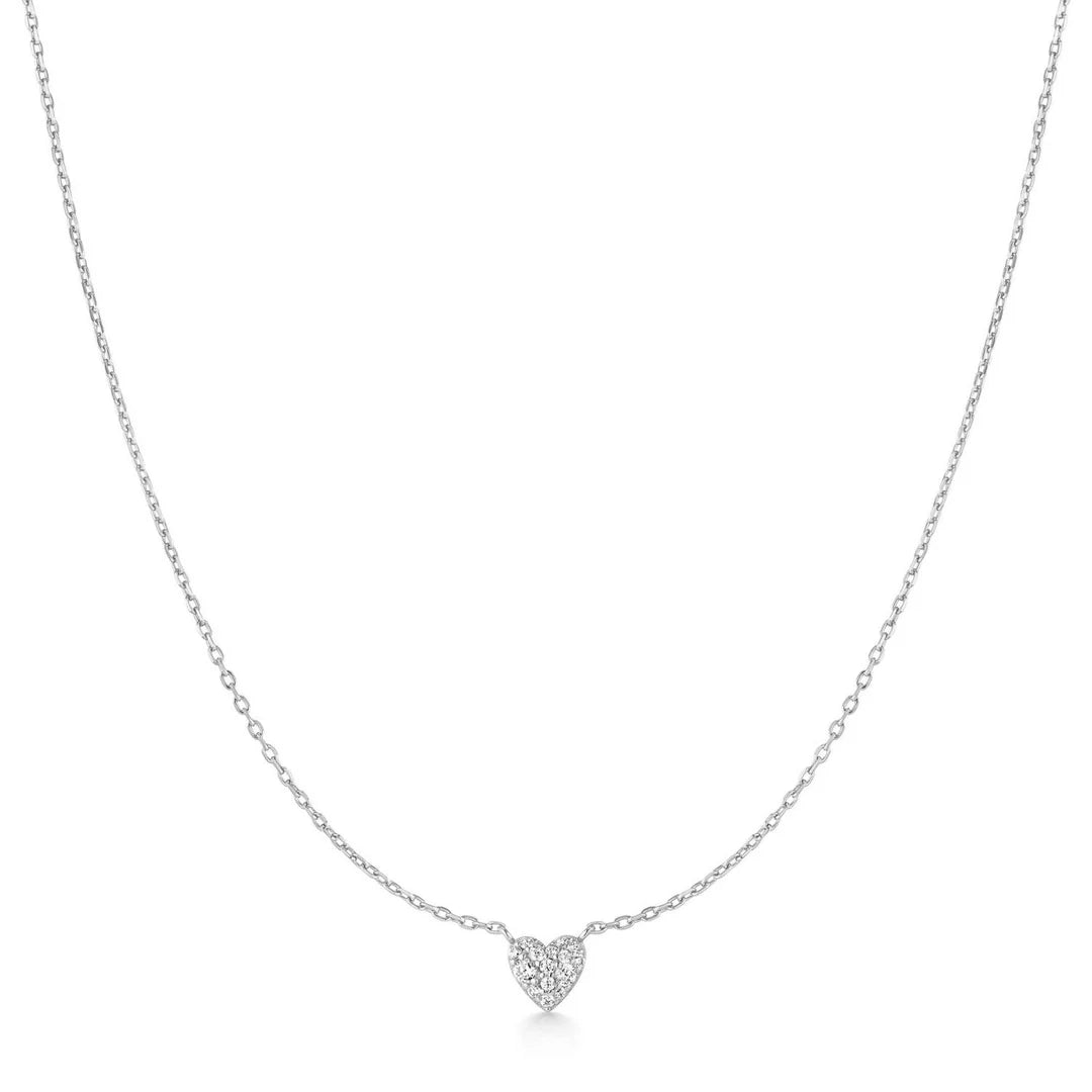Ania Haie - Pave Heart Necklace - Silver