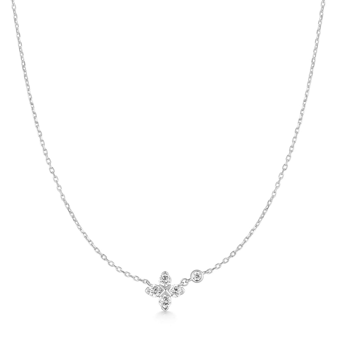 Ania Haie - Starlight Drops Lucky Clover Necklace - Silver