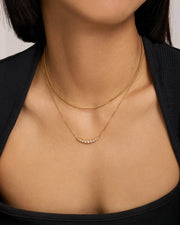 Ania Haie - Graduated Bezel-Set Necklace - Gold