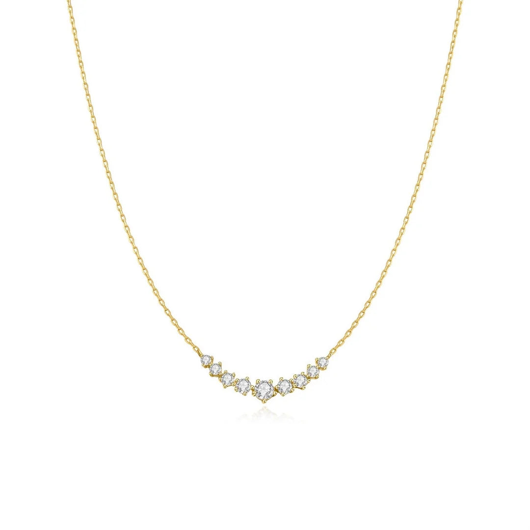 Ania Haie - Graduated Pave Arc Necklace - Gold