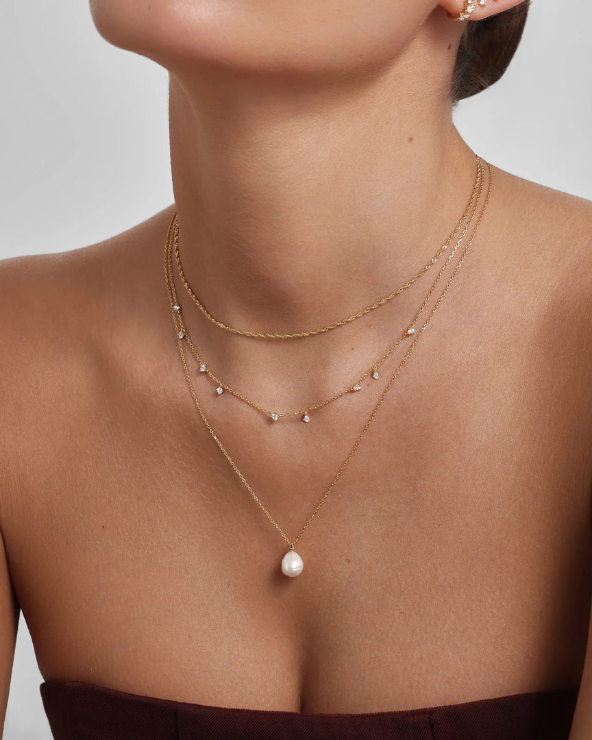 Ania Haie - Glimmer Glow Pearl Pedant Necklace - Gold