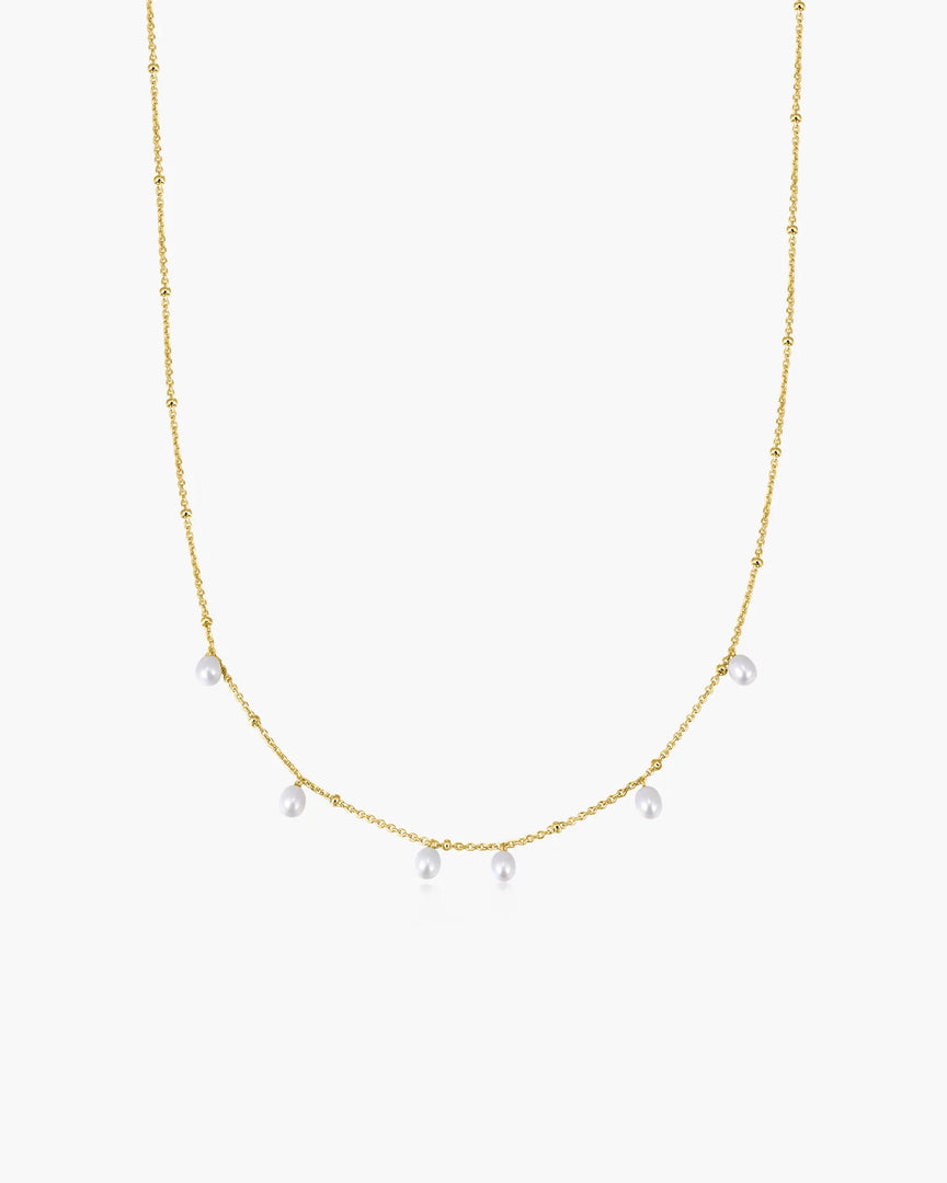 Ania Haie - Glimmer Glow Pearl & Bead Necklace - Gold