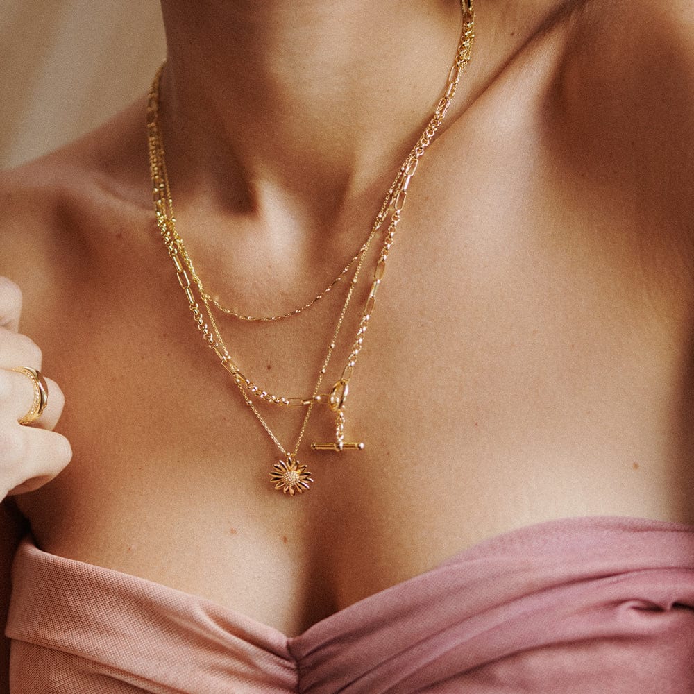 Daisy London - English Daisy Bobble Necklace - Gold