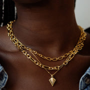 Daisy London - Stacked Linked Chain Necklace - Gold