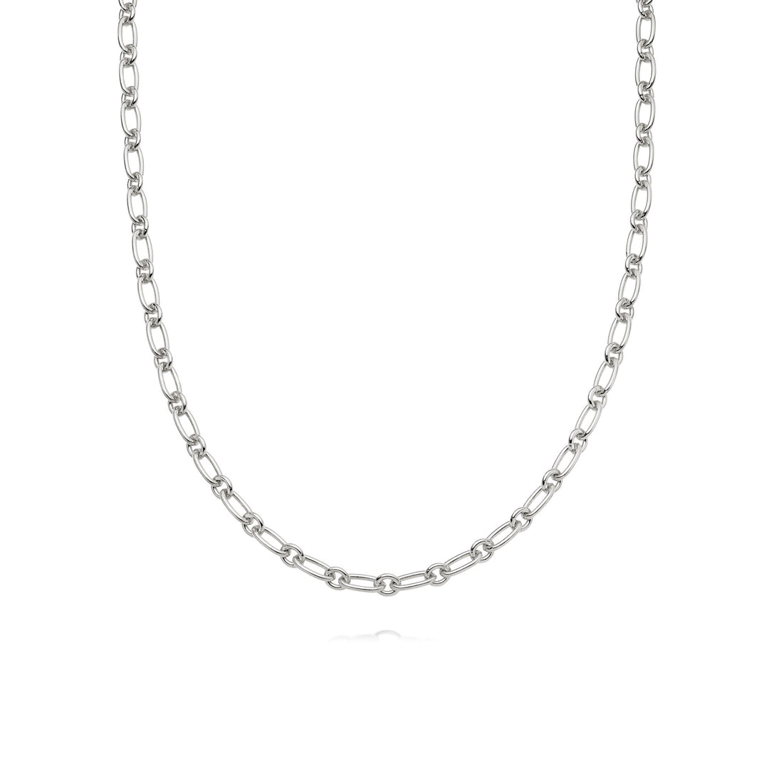 Daisy London - Stacked Linked Chain Necklace - Silver