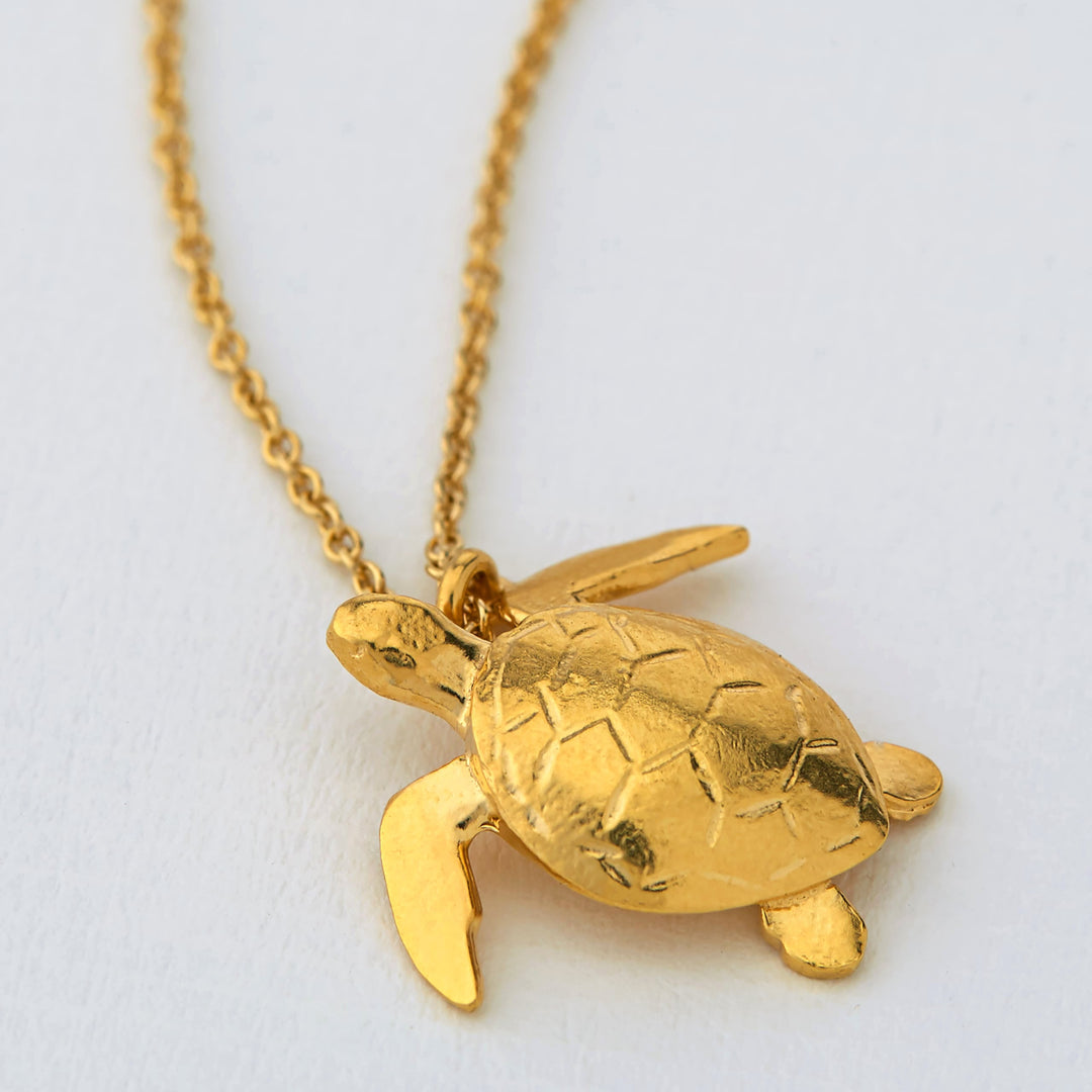 Alex Monroe - Sea Turtle Necklace - Gold