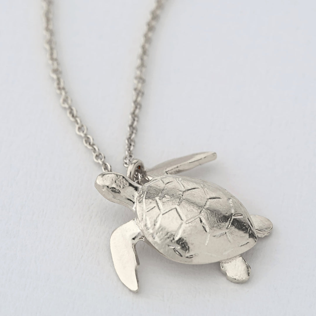 Alex Monroe - Sea Turtle Necklace - Silver