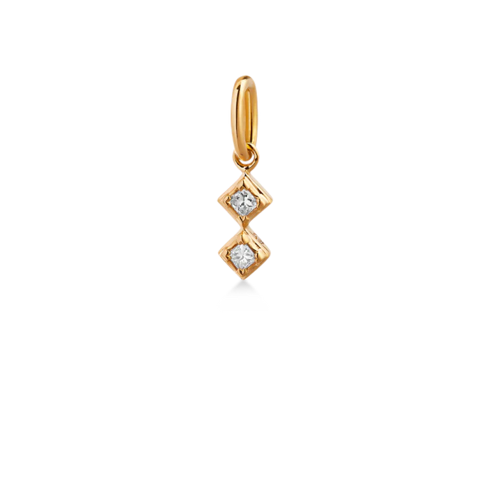 Ro Copenhagen - Raw Classic Diamond Harlequin Pendant - 18kt Yellow Gold