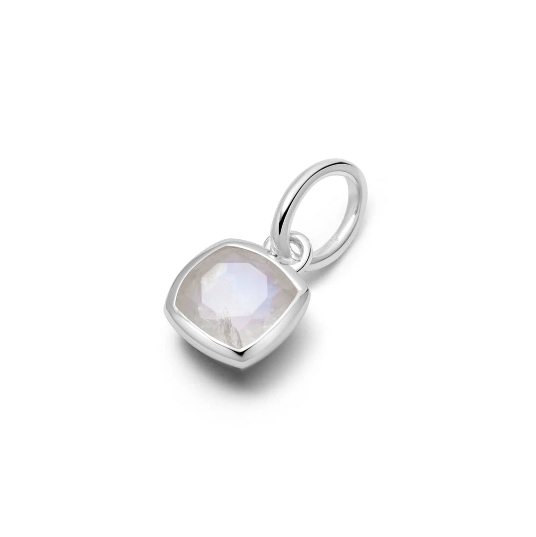 Daisy London - Moonstone June Birthstone Pendant Charm - Silver