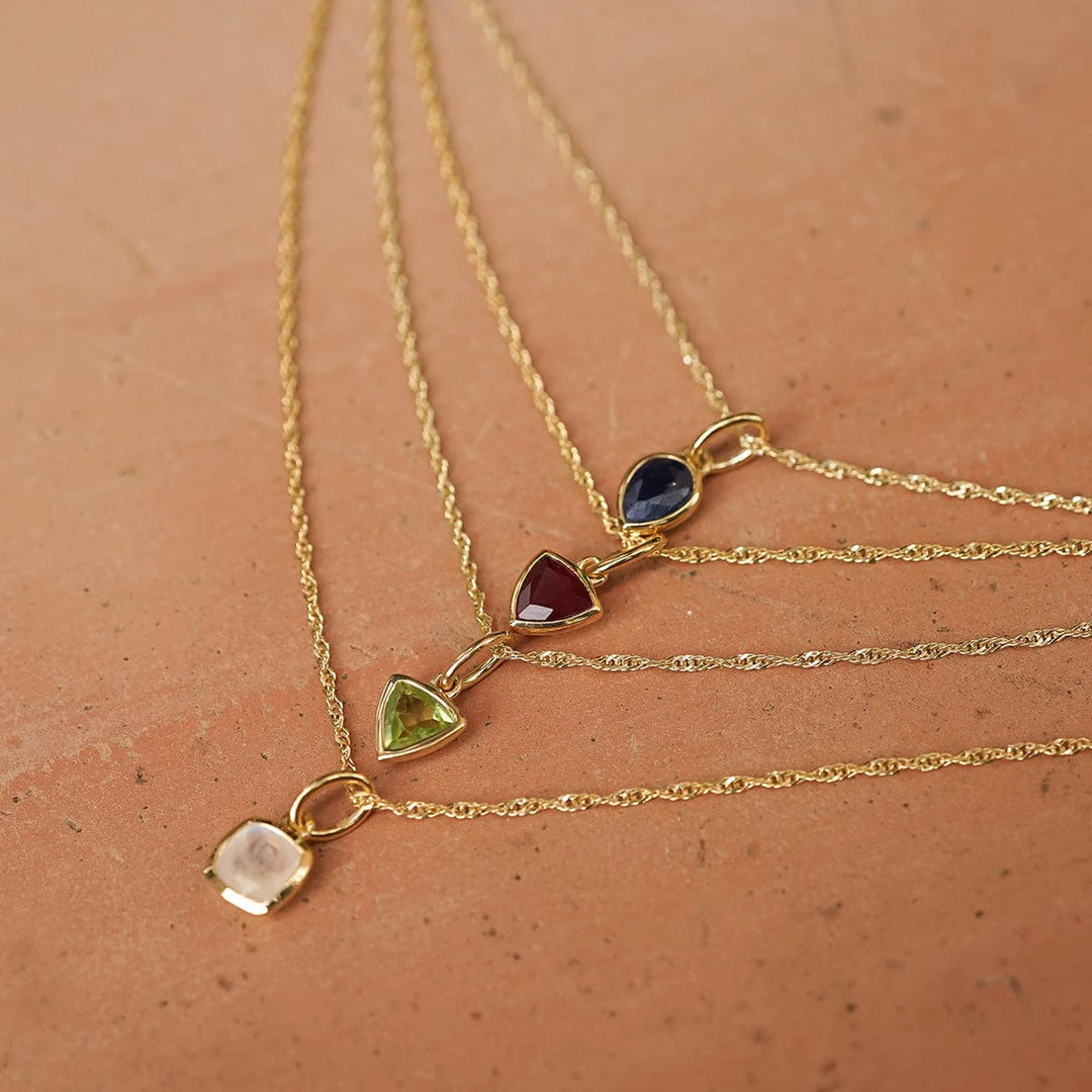 Daisy London - Sapphire September Birthstone Pendant Charm - Gold