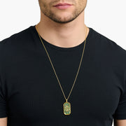 Thomas Sabo - Large Gold and Malachite Compass Pendant