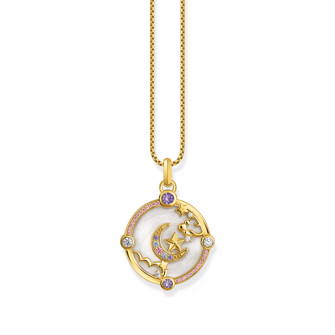 Thomas Sabo - Moon and Stones Pendant - Gold