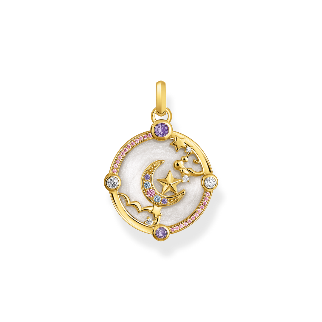 Thomas Sabo - Moon and Stones Pendant - Gold