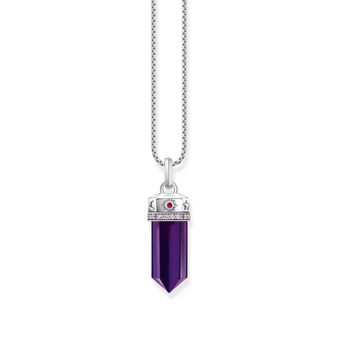 Thomas Sabo - Synthetic Amethyst Pendant - Silver