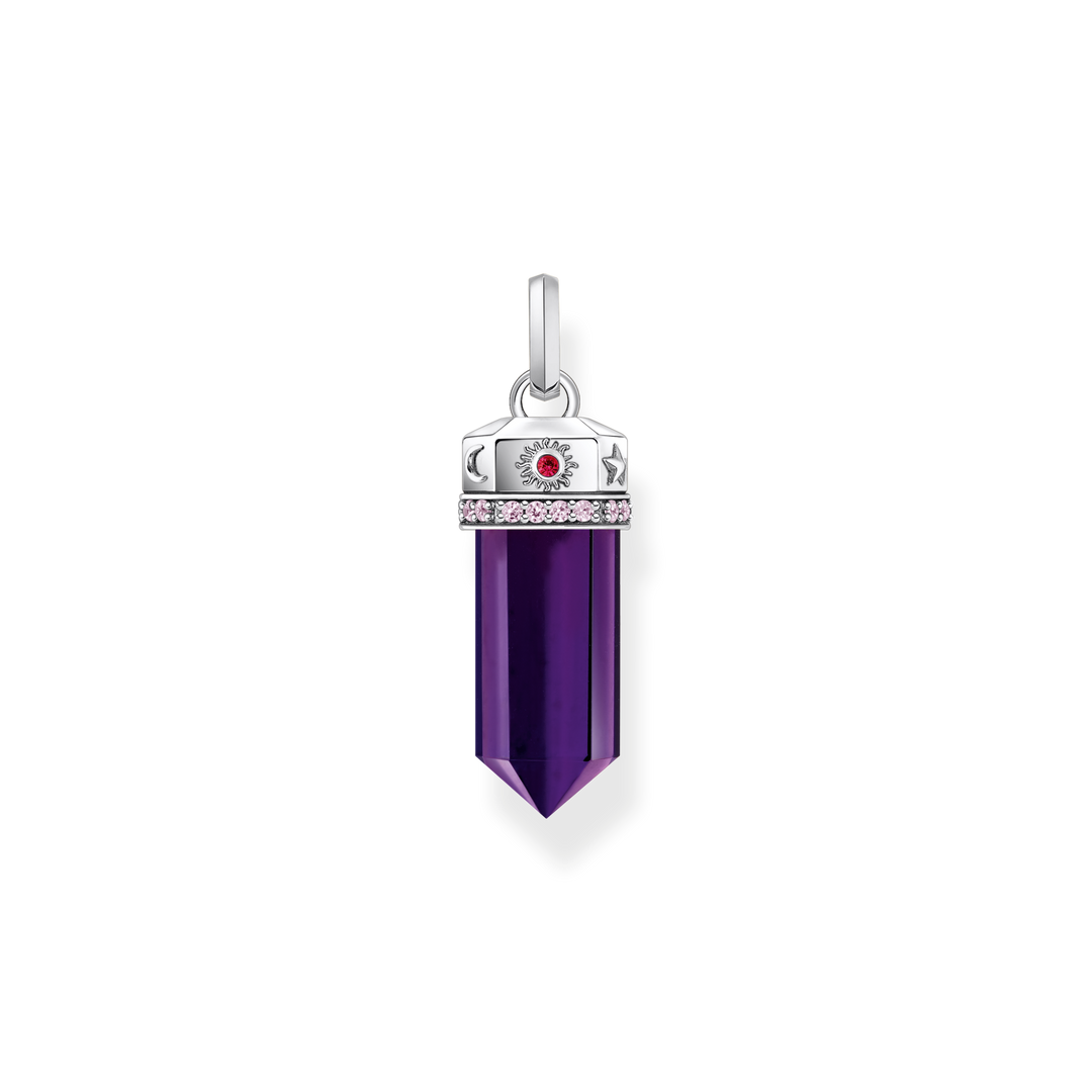 Thomas Sabo - Synthetic Amethyst Pendant - Silver