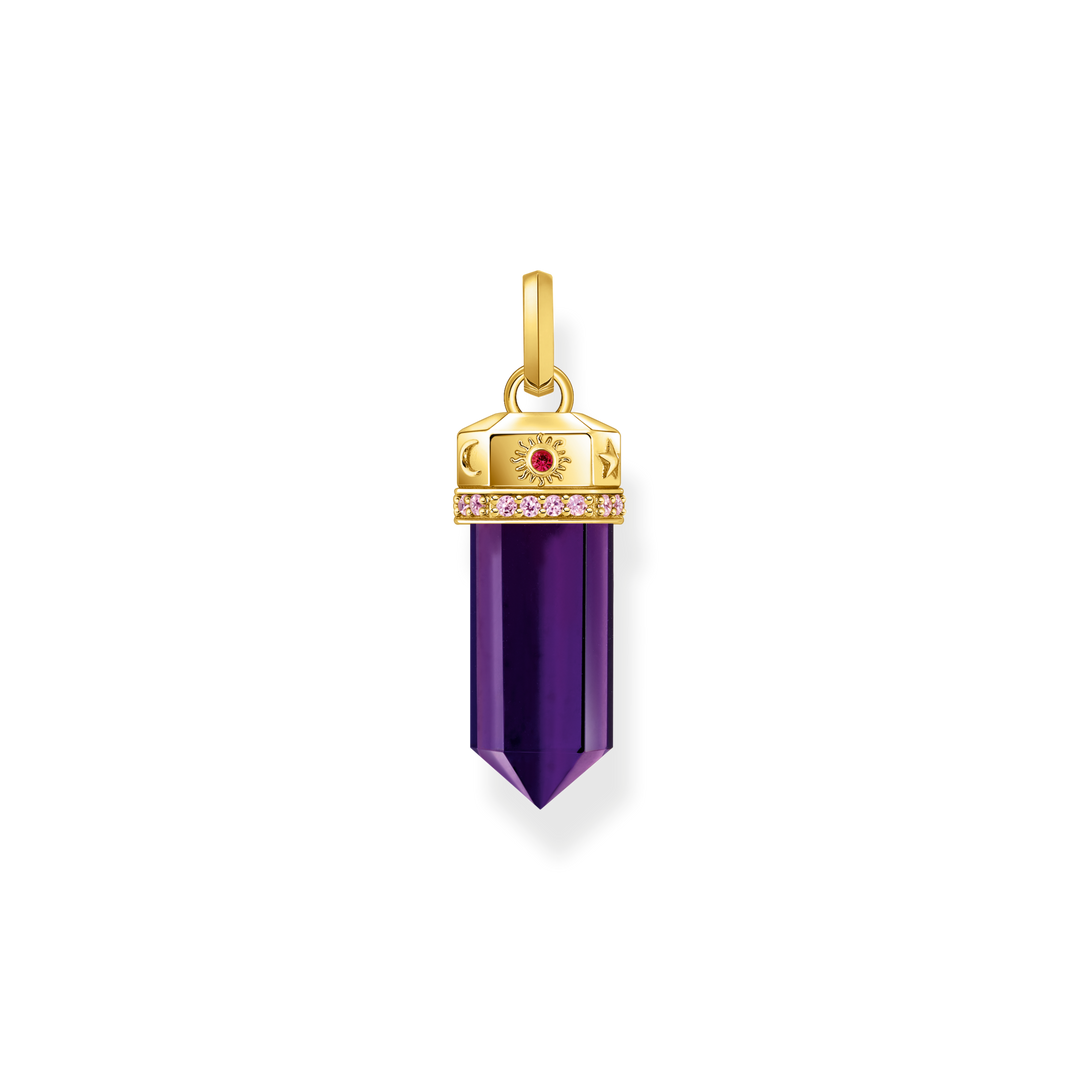 Thomas Sabo - Synthetic Amethyst Pendant - Gold