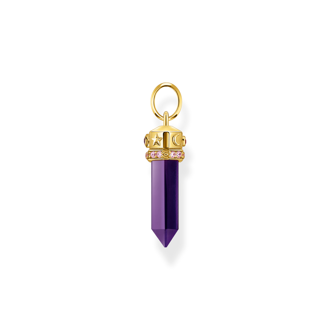 Thomas Sabo - Synthetic Amethyst Pendant - Gold