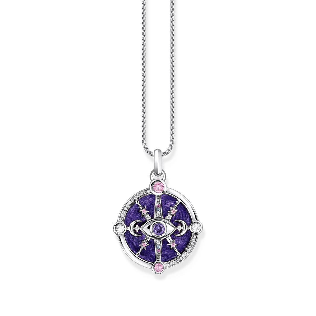 Thomas Sabo - Violet Enamel with Colourful Stones Pendant - Silver