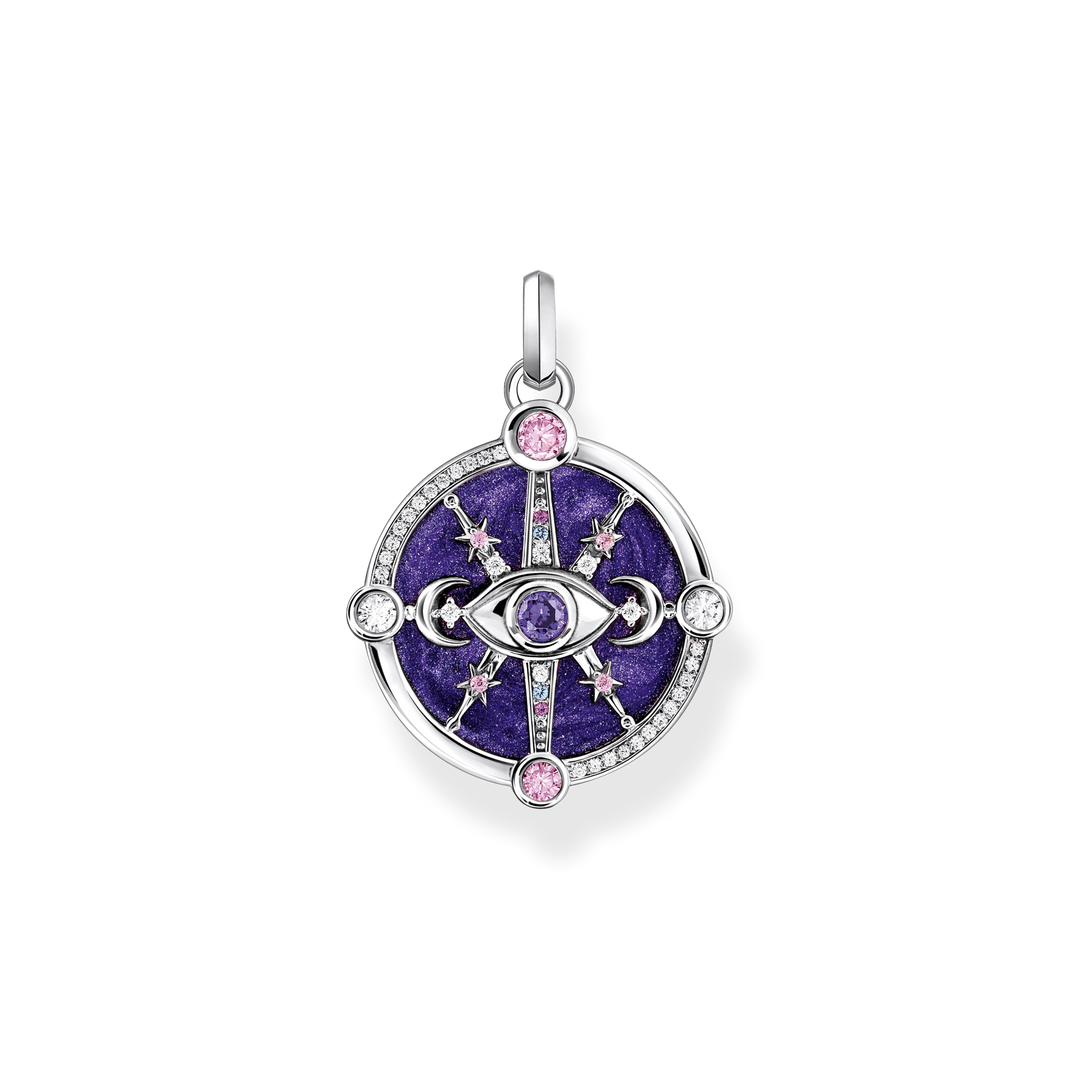 Thomas Sabo - Violet Enamel with Colourful Stones Pendant - Silver