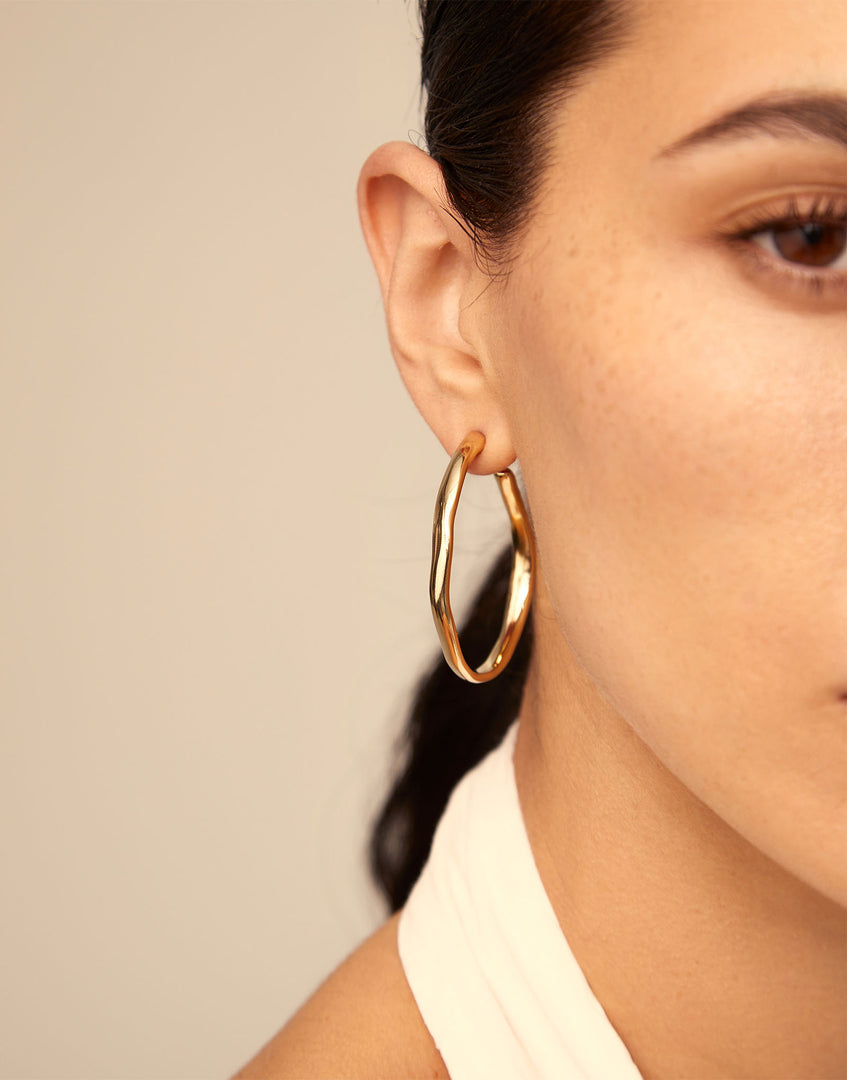 UNOde50 - Open Hoop Earrings - Gold