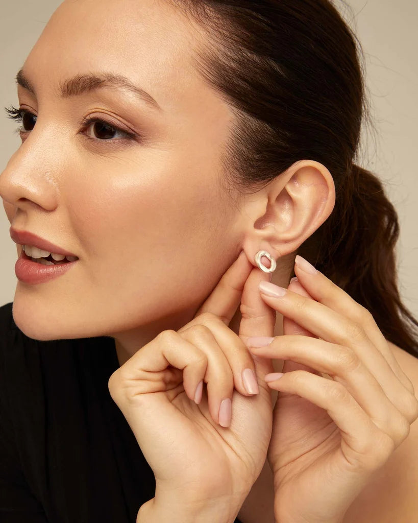 UNOde50 - Joy of Living Hoop Earrings - Silver