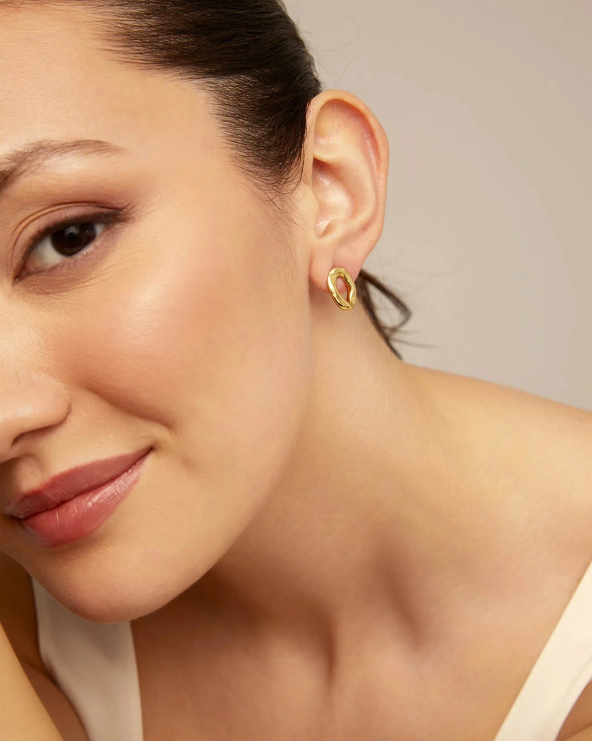 UNOde50 - Joy of Living Hoop Earrings - Gold
