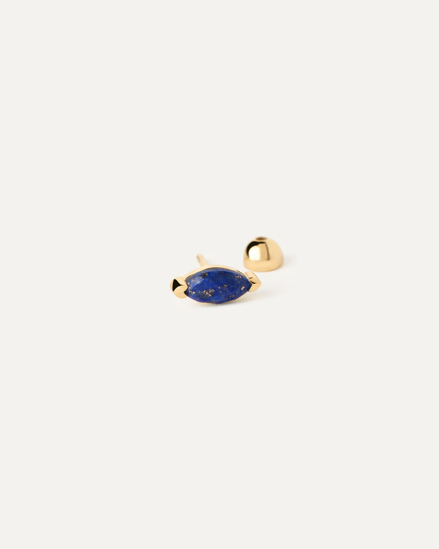 PDPAOLA - Lapis Lazuli Nomad Single Earring - Gold