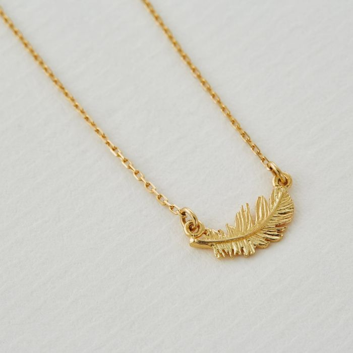 Alex Monroe - In-Line Plume Necklace - Gold