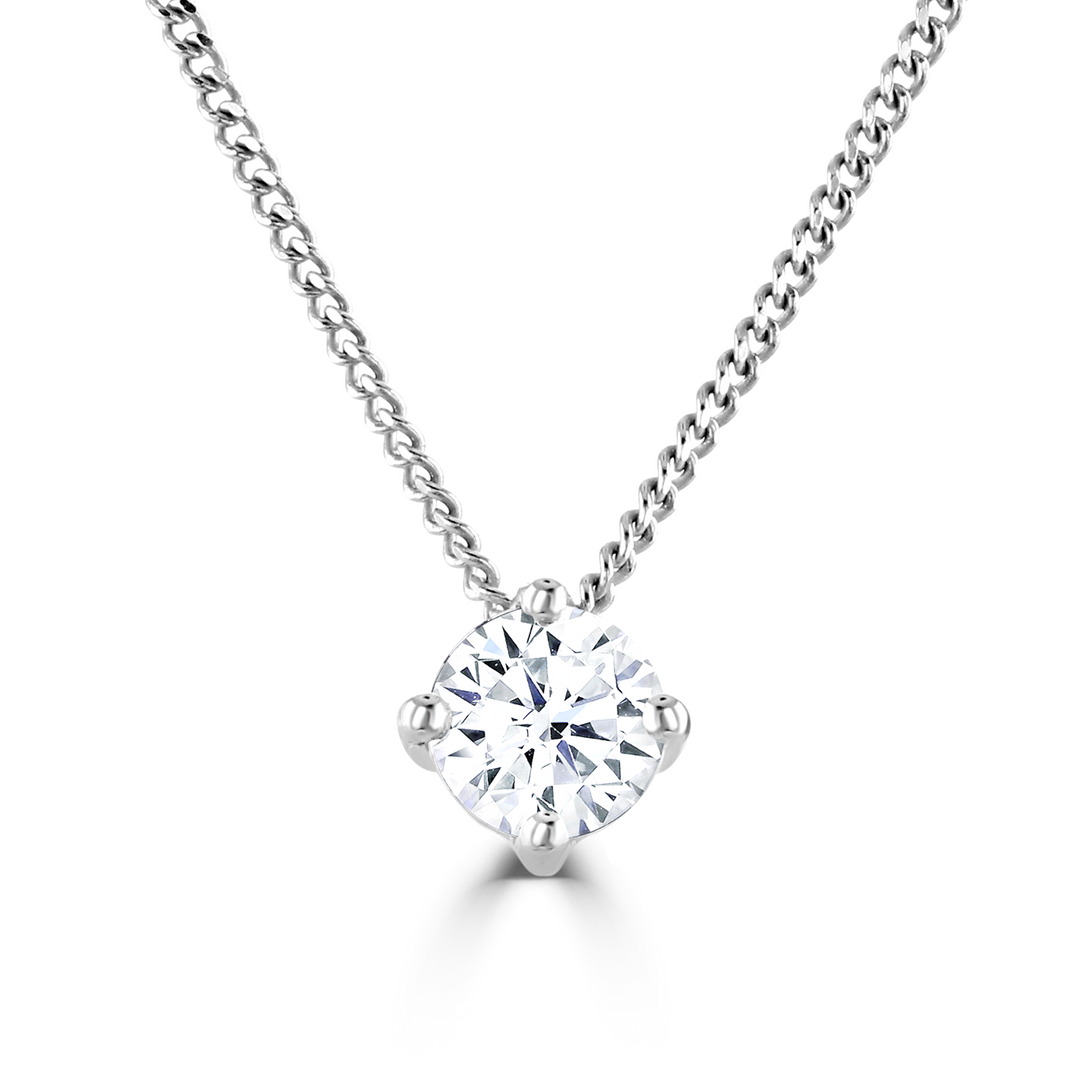Brown & Newirth - Ava 4-Claw Diamond Necklace - 9kt White Gold