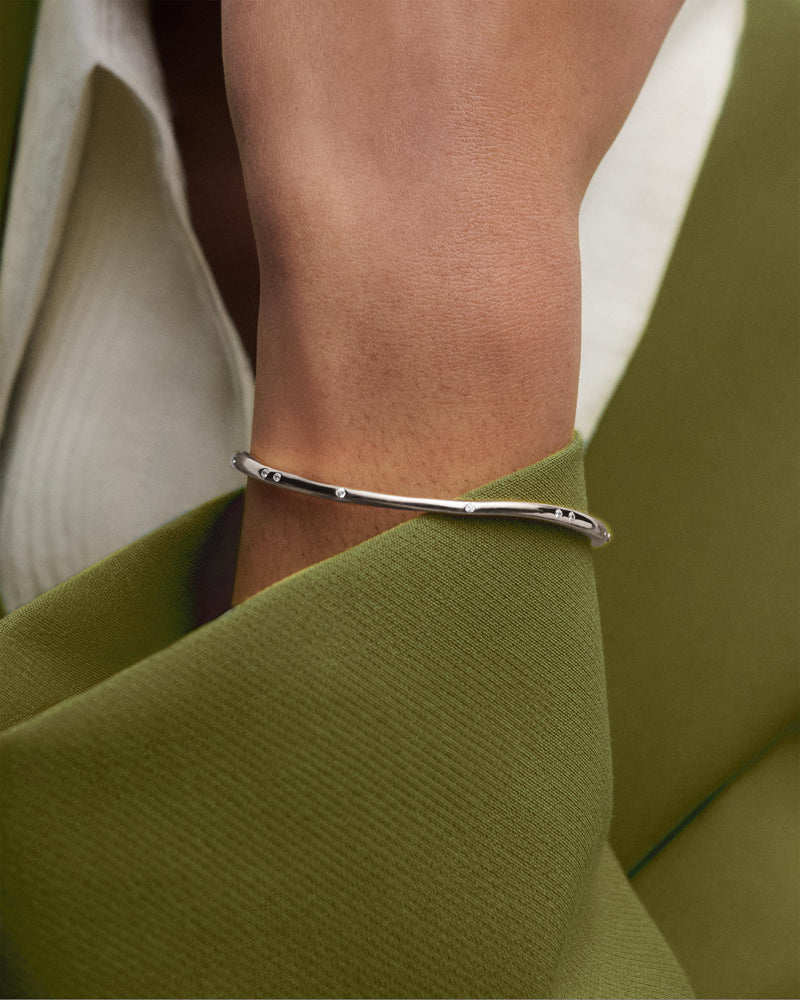 PDPAOLA - Air Bangle Bracelet - Silver