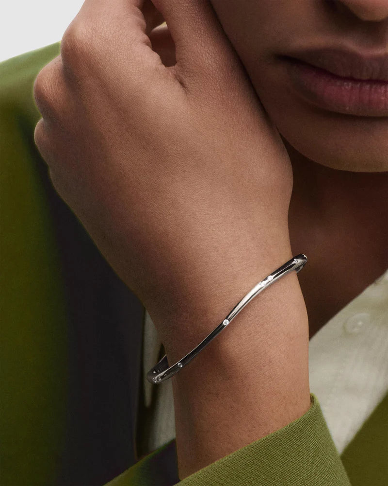 PDPAOLA - Air Bangle Bracelet - Silver