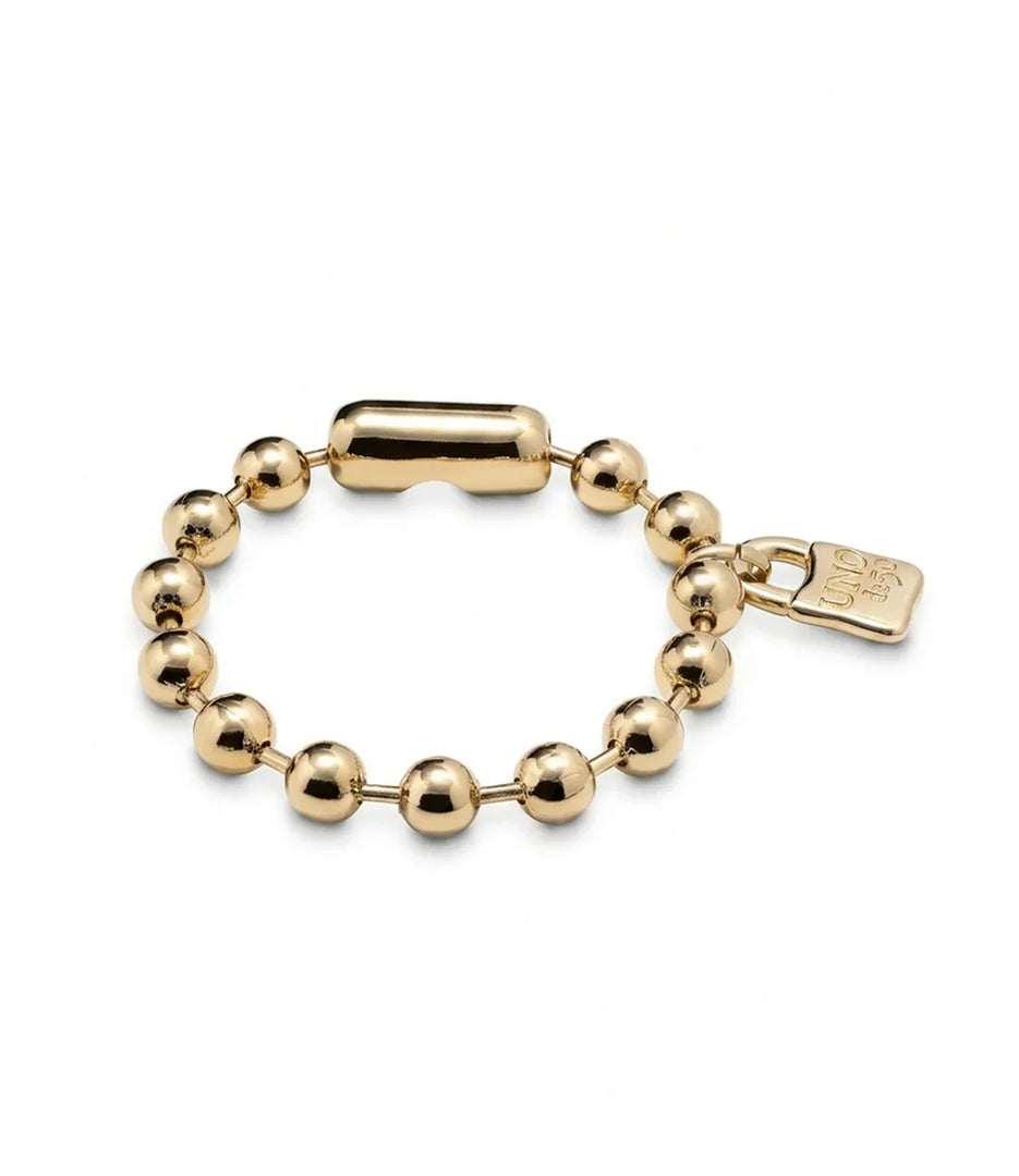 UNOde50 - Copito De Nieve Beaded Bracelet - Gold