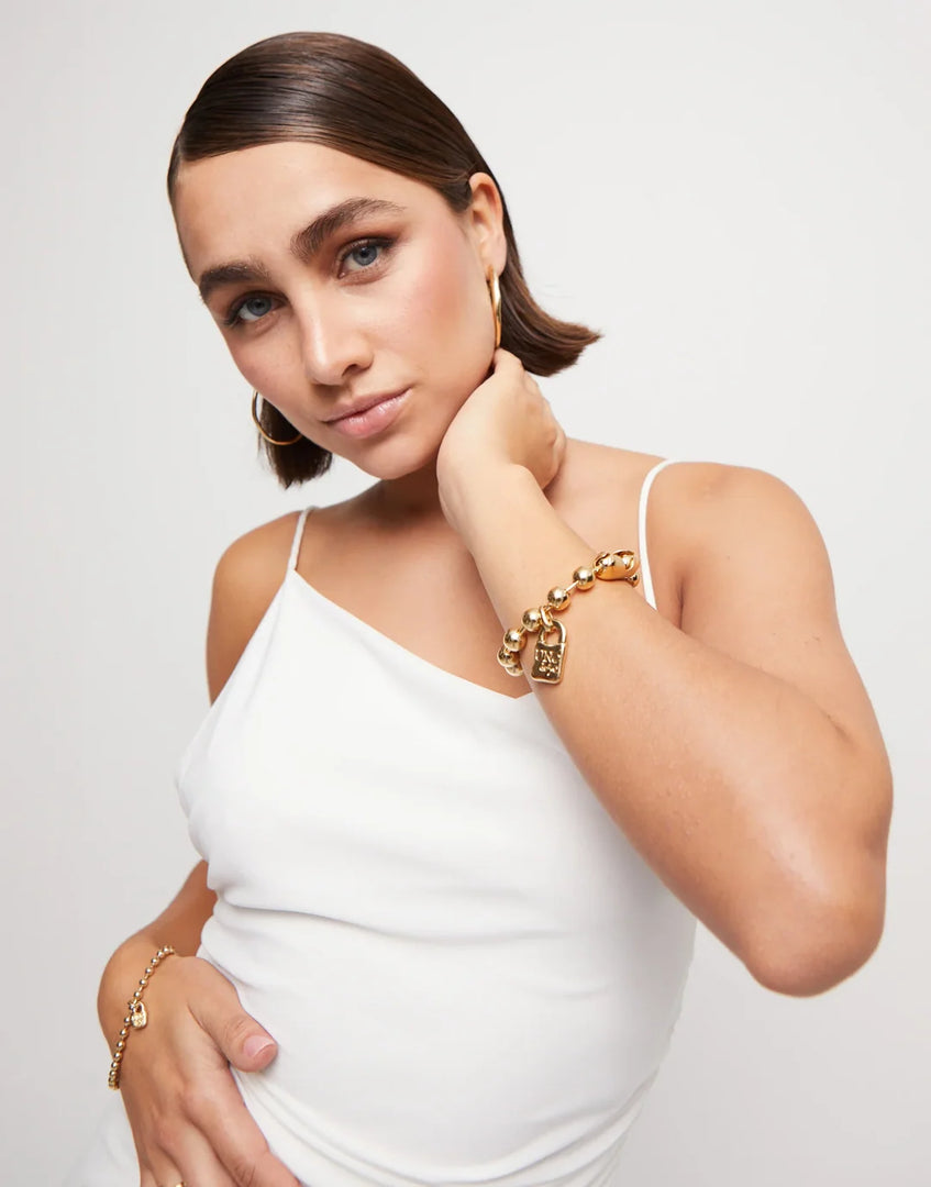 UNOde50 - Copito De Nieve Beaded Bracelet - Gold