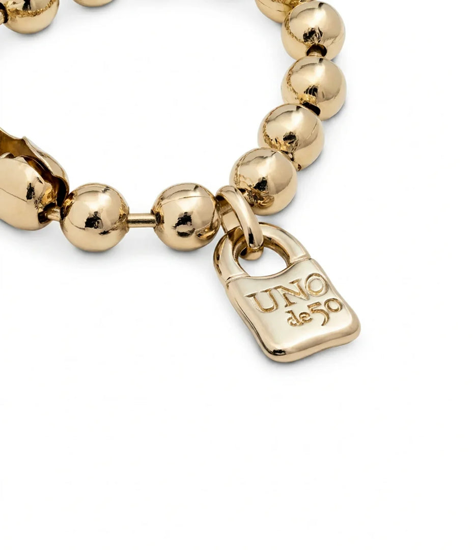 UNOde50 - Copito De Nieve Beaded Bracelet - Gold