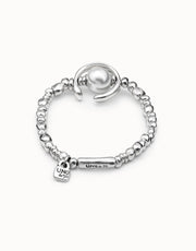 UNOde50 - Pearl and Beads Bracelet - Silver