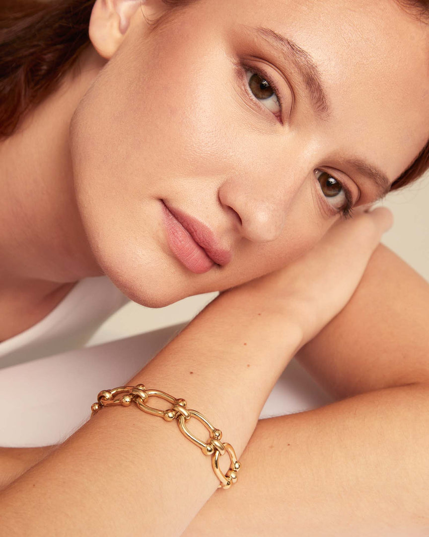 UNOde50 - Oval Links Bracelet - Gold