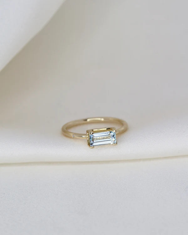 Ro Copenhagen - Nord Aquamarine Ring - 18kt Yellow Gold