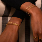 Daisy London - Beaded Chain Bracelet - Gold