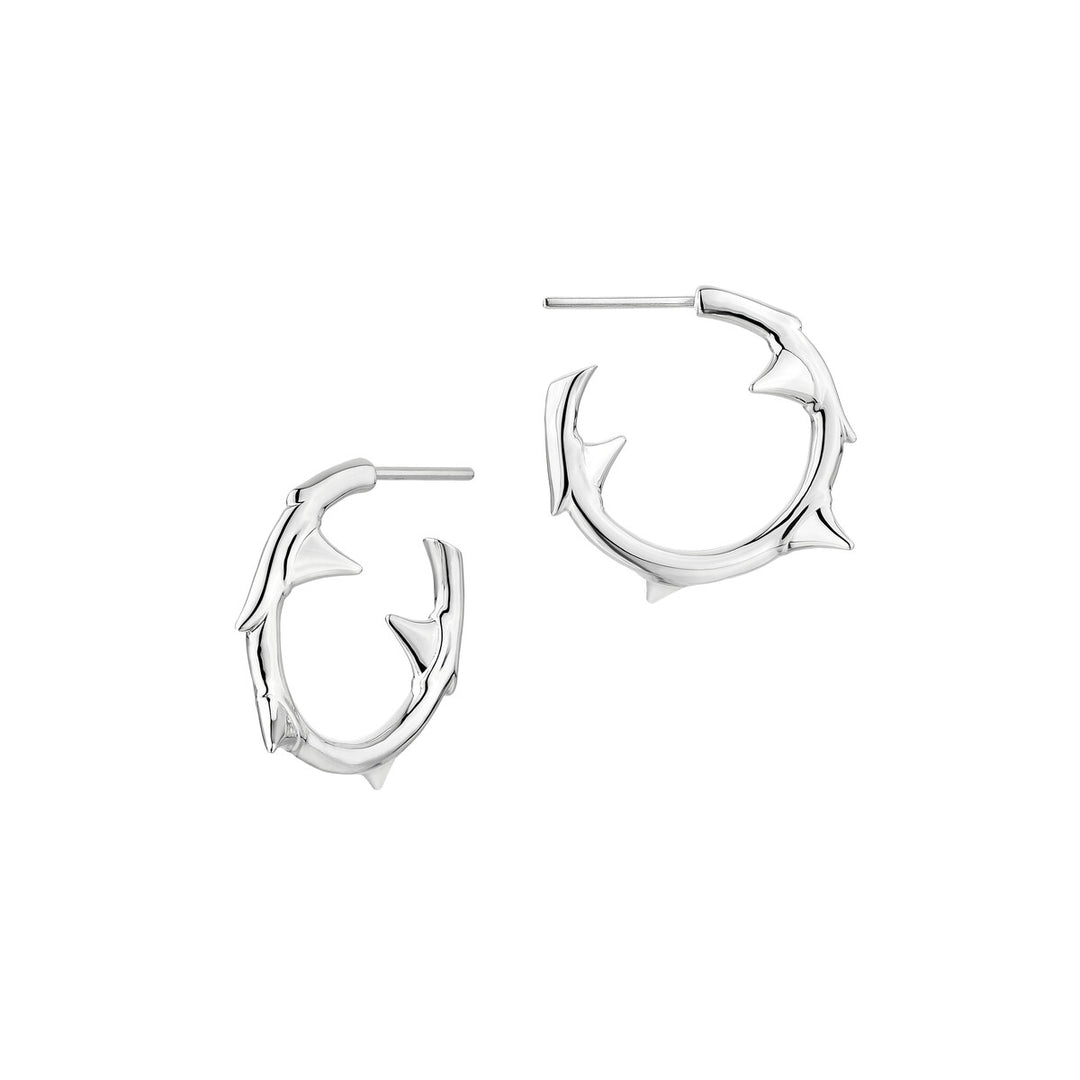 Shaun Leane - Rose Thorn Small Hoop Earrings - Silver