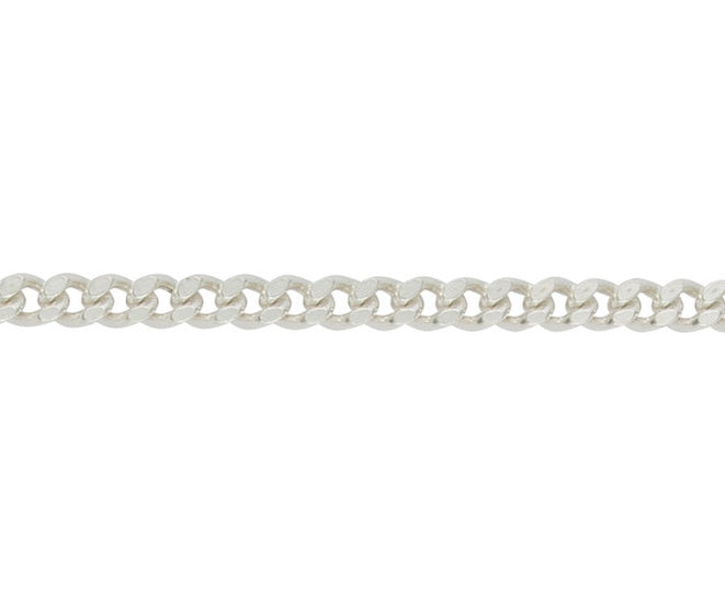 RUBIROX - 4.87mm Filed Curb Necklace - Silver