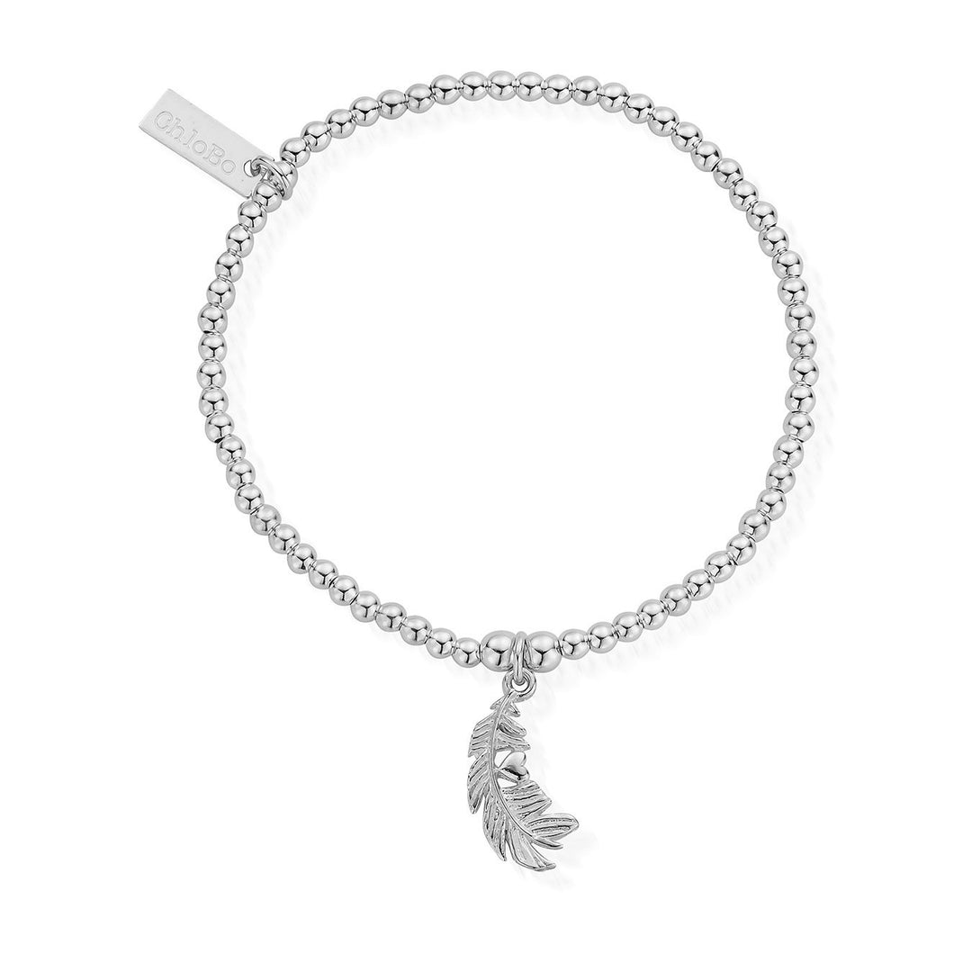 ChloBo - Heart Feather Bracelet - Silver