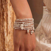ChloBo - Heart Feather Bracelet - Silver