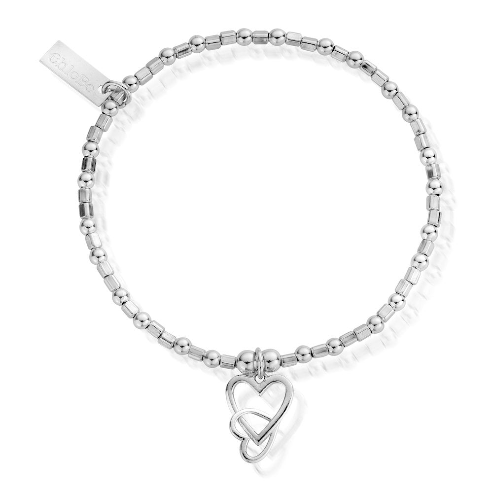 ChloBo - Interlock Love Heart Bracelet - Silver