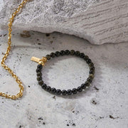 ChloBo - Men's Golden Obsidian Bracelet - Silver