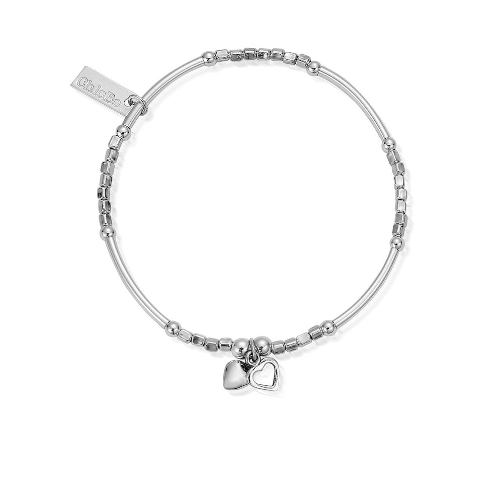 ChloBo - Two Hearts Bracelet - Silver