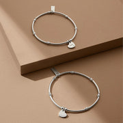 ChloBo - Mini Noodle Sparkle Rice Love Disc Bracelet - Silver