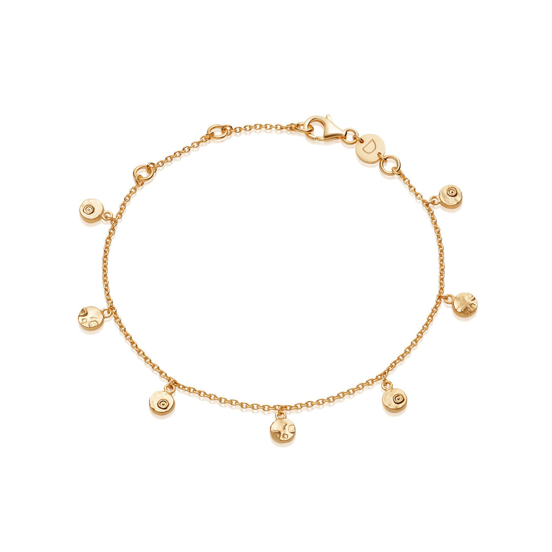 Daisy London - Isla Fossil Charm Bracelet - Gold